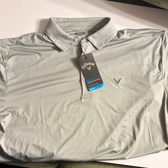 Callaway Light Gray Performance Polo - Picture 2 of 4